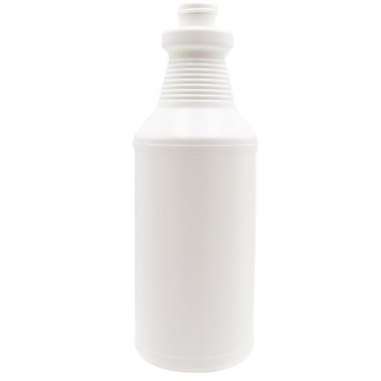 Picture of 32 oz White HDPE Plastic Ring Neck Carafe Bottle, 28-405, 55 Gram, Big Bulb