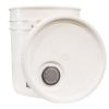 Picture of 5 Gallon White HDPE Straight Side Pail, w/ Rieke White Cover