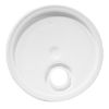 Picture of 3.5-6 Gallon White HDPE Plastic Pail Cover, Tear Tab, 70 mm Thread Opening