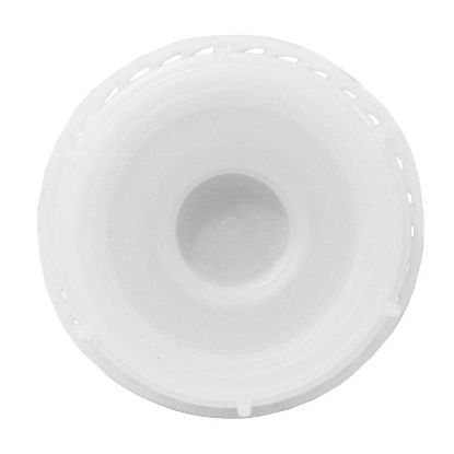 Picture of 70 mm Natural HDPE Plastic Tamper Evident Cap, 3/4" Knockout 6TPI
