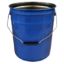 Picture of 5 Gallon Chevron Blue Steel Open Head Pail, 3" Double Bead, Rust Inhibited Lining