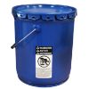 Picture of 5 Gallon Blue Straight Side Steel Open Head Pail, Single Bead, Clear Phenolic Lining, w/ Blue Lug Cover, Flow in Gasket, CWL Label, UN Rated