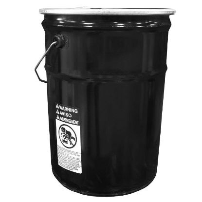 Picture of 6 Gallon Black Open Head Steel Pail, 5: Double Bead, CWL, w/ Black Cover, Ring Seal, EPDM Basket, UN Rated