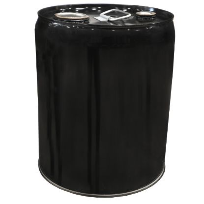 Picture of 5 Gallon Black Steel Tight Head Pail, 2 Coat Buff Epoxy Phenolic Lining, 2" & 3/4" Rieke Fitting, UN Rated