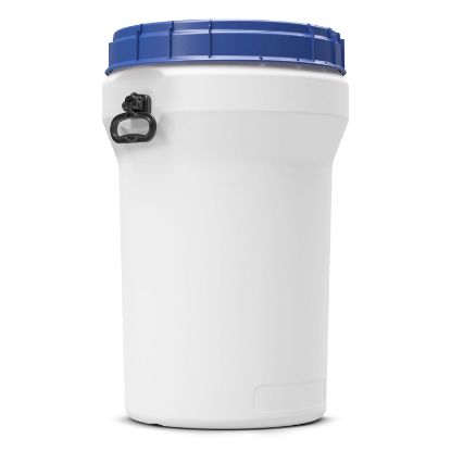Picture of 75 Liter CurTec Nestable Drum HDPE Plastic Open Head Drum w/ Blue Screw Top Cover, UN Rated