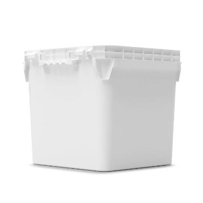 Picture of 32 Liter CurTec White Square HDPE Plastic Fold Pack Pail, UN Rated