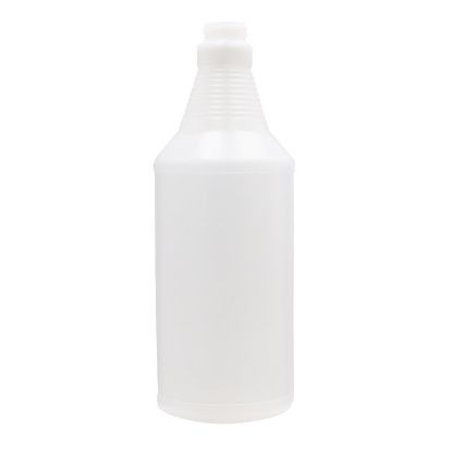 Picture of 32 oz Natural HDPE Plastic Ring Neck Carafe Bottle, 28-400, 55 Gram, Small Bulb