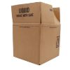 Picture of 128 oz White HDPE Plastic Industrial Round Bottle, 38-400, 4x1 Kit, Kraft Carton w/ Dividers, UN Rated
