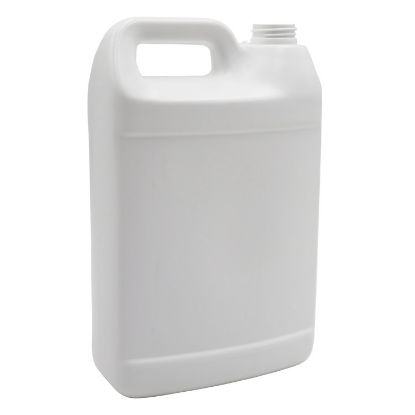 Picture of 128 oz White HDPE Plastic F Style Bottle, 38-400, 140 Gram, 25% PCR