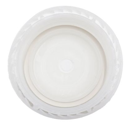 Picture of 70 MM Natural HDPE Plastic Tamper Evident Screw Cap, PTFE1 Vent, w/ GK098W Gasket, 6 TPI