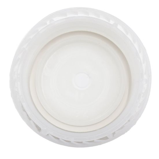 Picture of 70 MM Natural HDPE Plastic Tamper Evident Screw Cap, PTFE1 Vent, w/ GK098W Gasket, 6 TPI