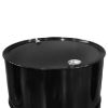 Picture of 55-Gallon Black Steel Tight Head Drum, Red Phenolic Lining w/ 2" & 3/4" TriSure Fittings, UN Rated