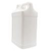 Picture of 2.5 Gallon White HDPE Plastic F-Style Trimline Bottle, Level 5 Fluorination, 350 Gram, 63 mm Neck Finish, Graduation Marks, Tamper Evident and Anti Back Off