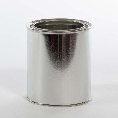 Picture of 1 Quart Tinplate Metal Round Paint Can, Gold Lined