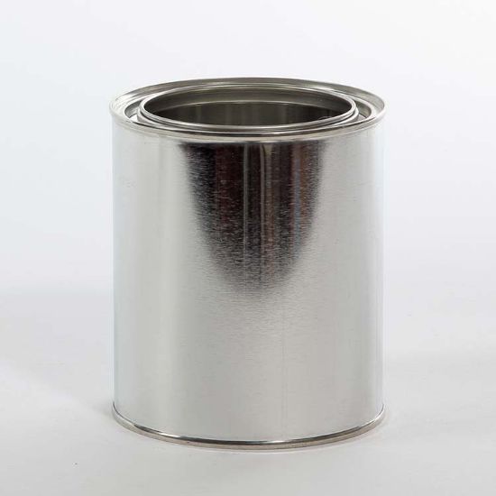 Picture of 1 Quart Tinplate Metal Round Paint Can, Gold Lined