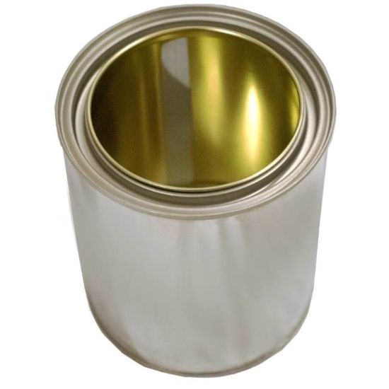 Picture of 1 Quart Round Metal Paint Can, Gold Phenolic Lining w/ Cover, VPPA Strip