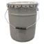 Picture of 5 Gallon Gray Steel Open Head Pail, 3" Double Bead, Buff Epoxy Phenolic Lining, w/ Lug Cover, Flow in Gasket, Cover in Carton