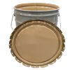 Picture of 5 Gallon Gray Steel Open Head Pail, 3" Double Bead, Buff Epoxy Phenolic Lining, w/ Lug Cover, Flow in Gasket, Cover in Carton
