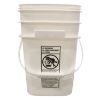 Picture of 5.3 Gallon White HDPE Plastic EZ Stor Ropak Rectangular Pail, Black CWL