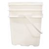 Picture of 5.3 Gallon White HDPE Plastic EZ Stor Ropak Rectangular Pail, Black CWL