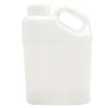 Picture of 4 Liter Natural HDPE Plastic Slant Handle F-Style Bottle, 63 mm, Temper-Evident, ABO, Fluorinated Level 5