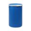 Picture of 14 Gallon Blue HDPE Plastic Open Head Straight Side Drum w/ Plastic Lever Lock Ring, UN Rated