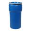 Picture of 20 Gallon Blue HDPE Plastic Open Head Drum, Lever Lock Ring, UN Rated