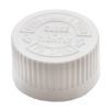 Picture of 24 mm, 24-400 White PP Plastic Child Resistant Cap, ISPE U10, w/ F 217 Plain Liner, Heat Seal for PE