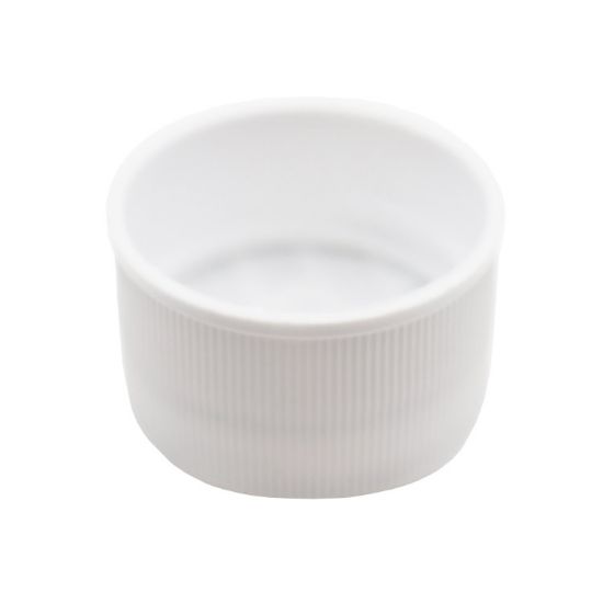 Picture of 28 mm, 28-410 White PP Plastic Cap, F217/PS22 Liner