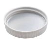 Picture of 53 mm, 53-400 White Ribbed, Matte Top, PP Plastic Screw Cap, FSM-1 Pulp, .020 Plain Liner, Heat Seal PE