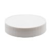 Picture of 53-400 White PP Matte Top, Ribbed Sides Plastic Cap w/ SG75 Printed Liner (Heat Seal For PE)