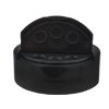 Picture of 53 mm, 53-485 Black PP Plastic Dual Dispensing Flip Top Cap, 3 Hole, .300 Pour, w/ PS113 Liner
