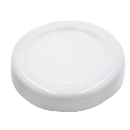 Picture of 43mm White Metal Twist Cap, Plastisol Liner, No Button