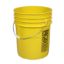 Picture of 5 Gallon Yellow HDPE Plastic Open Head Pail, w/CWL, UN Rated w/ Metal Handle