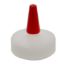 Picture of 28 mm 28-400 Natural PP Plastic Yorker Cap, No Orifice, w/ Long Red Tip