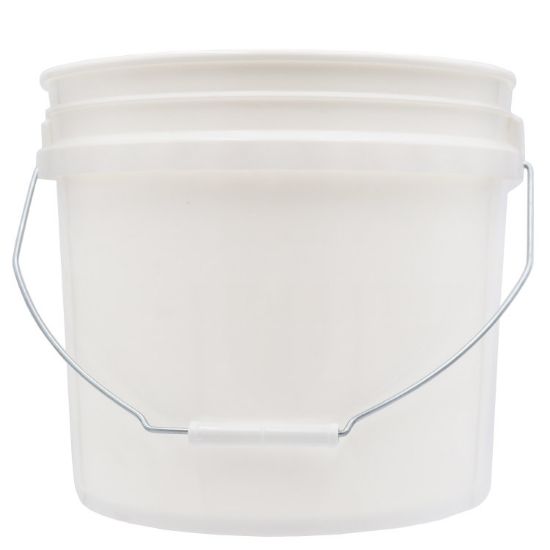 Picture of 3.5 Gallon White HDPE Plastic Open Head Pail
