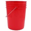 Picture of 20 Liter Red #186 HDPE Plastic Open Head Pail w/ Metal Handle