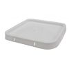 Picture of 4 GALLON WHITE HDPE SQUARE PLASTIC COVER, NO GASKET