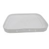 Picture of 4 GALLON WHITE HDPE SQUARE PLASTIC COVER, NO GASKET