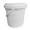 Picture of 1 Gallon White HDPE Open Head Pail w/ Plastic Handle