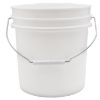 Picture of 2 Gallon White HDPE Open Head Plastic Pail w/ Metal Handle & White Grip