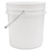 Picture of 2 Gallon White HDPE Open Head Plastic Pail w/ Metal Handle & White Grip