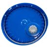 Picture of 3.5-6-Gallon Blue HDPE Plastic Pail Cover, w/ Rieke Flex Spout