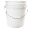 Picture of 5 GALLON IVORY WHITE HDPE PLASTIC OPEN HEAD PAIL W/ CHILD WARNING LABEL