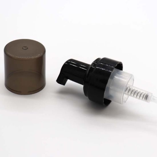 Picture of 43 mm Black PP Foamer Pump, 53 mm Dip Tube with Transparent Black Cap