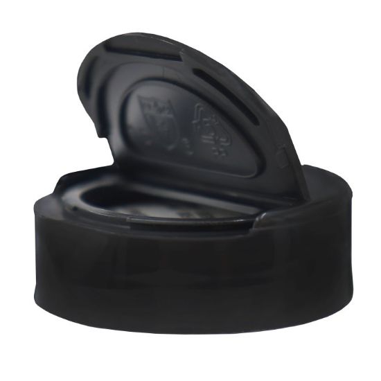 Picture of 38 mm, 38-400 Black PP Plastic Nutra Flapper Cap, PS113 Liner