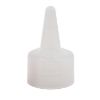 Picture of 20 mm 20-410 Natural LDPE Plastic Yorker Cap w/ .030" Orifice w/ Red Tip