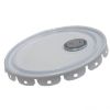 Picture of 5 GALLON WHITE RED PHENOLIC STEEL LUG COVER, 26 GAUGE, RIEKE FITTING