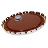 Picture of 5 GALLON WHITE RED PHENOLIC STEEL LUG COVER, 26 GAUGE, RIEKE FITTING