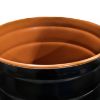Picture of 5 GALLON BLACK STEEL OPEN HEAD PAIL W/ RED PHENOLIC LINING, 3.5" DOUBLE BEAD, UN RATED